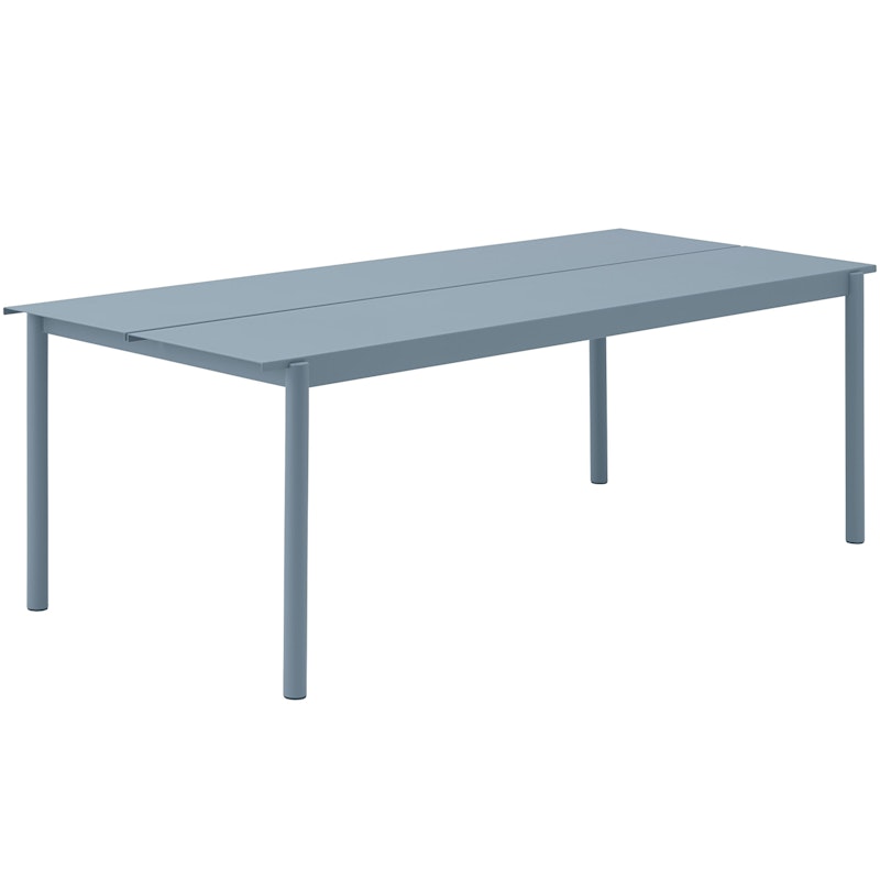 Linear Tisch Stahl 90x220 cm, Pale Blue