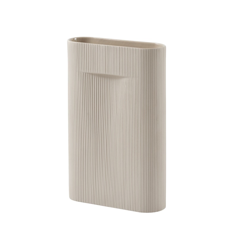 Ridge Vase 48 cm, Beige