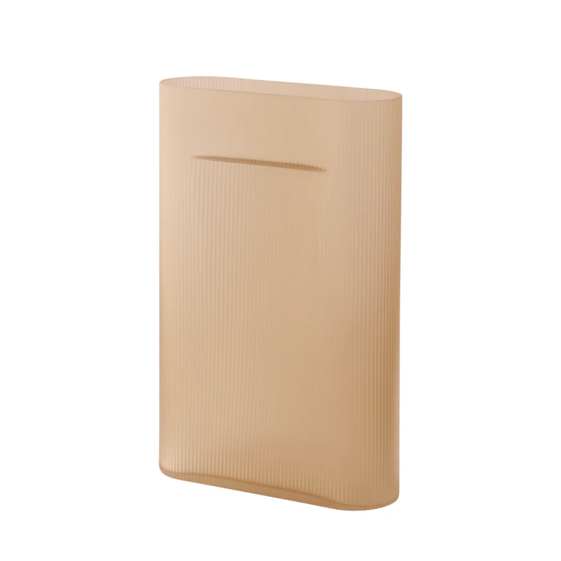 Ridge Vase Mattglas 48,5 cm, Light Orange
