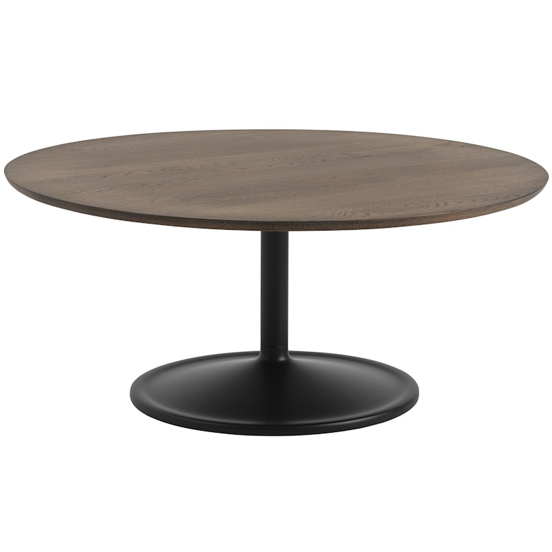 Soft Kaffeetisch Ø95 cm, Dunkel Geölte Eiche / Schwarz