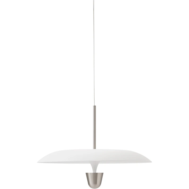 Kantarell Hängelampe 55 cm, Aluminium / Weiß