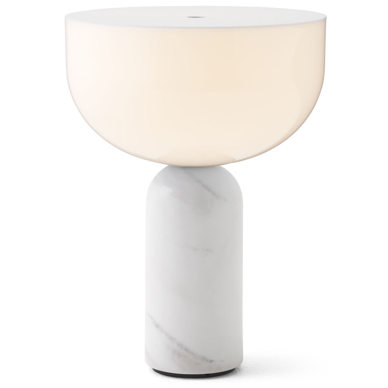 Kizu Tischlampe Tragbar, Weiß Marmoriert