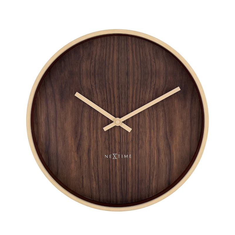 Oslo Wanduhr Ø30 cm, Dunkelbraun