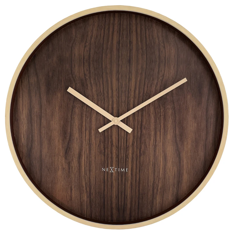 Oslo Wanduhr Ø50 cm, Dunkelbraun
