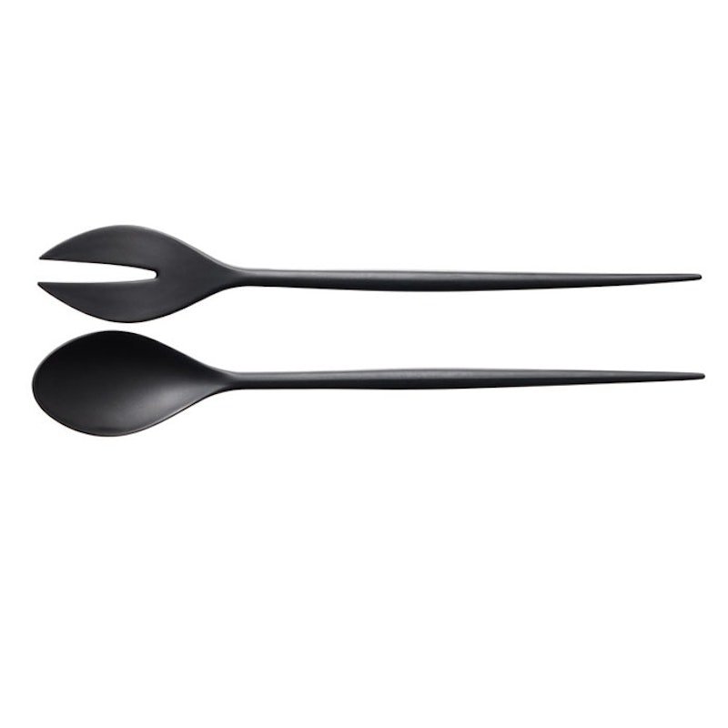 Krenit Salatbesteck 30 cm, Schwarz