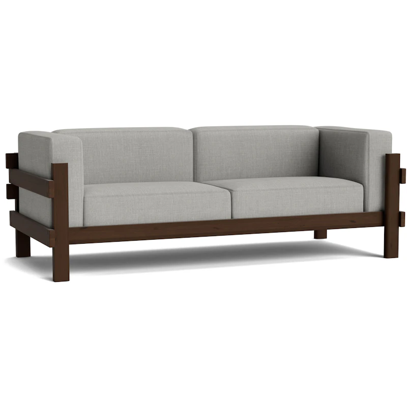 Kube 3-Sitzer-Sofa, Dunkelbraun / Remix 133