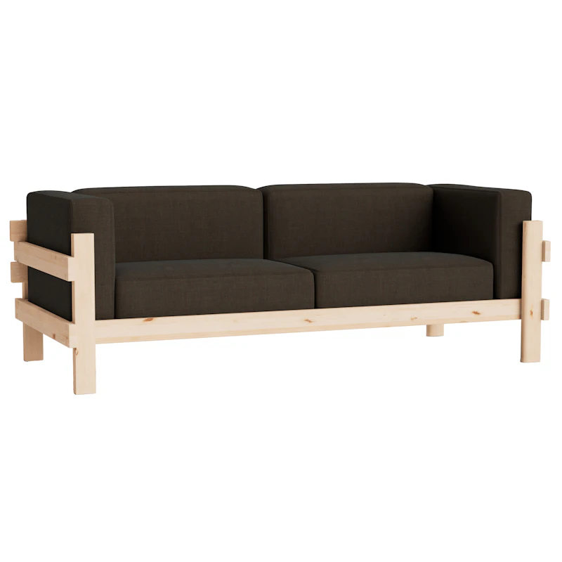 Kube 3-Sitzer-Sofa, Pine / Remix 356