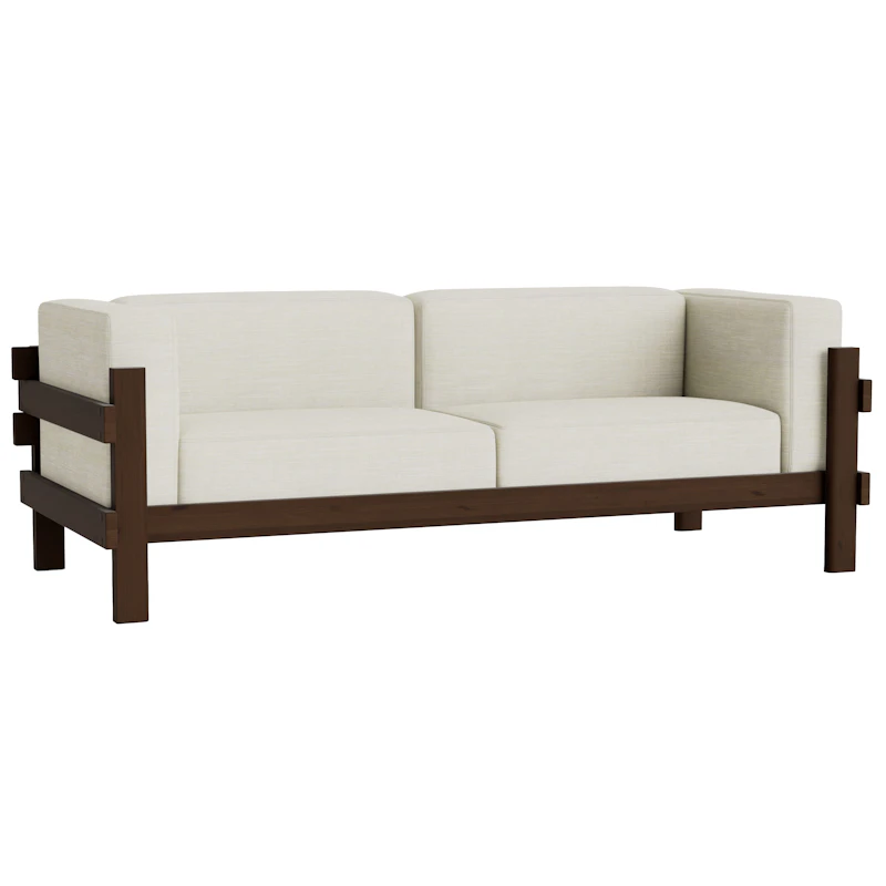 Kube 3-Sitzer-Sofa, Dunkelbraun / Remix 223