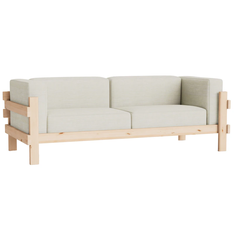 Kube 3-Sitzer-Sofa, Pine / Remix 223