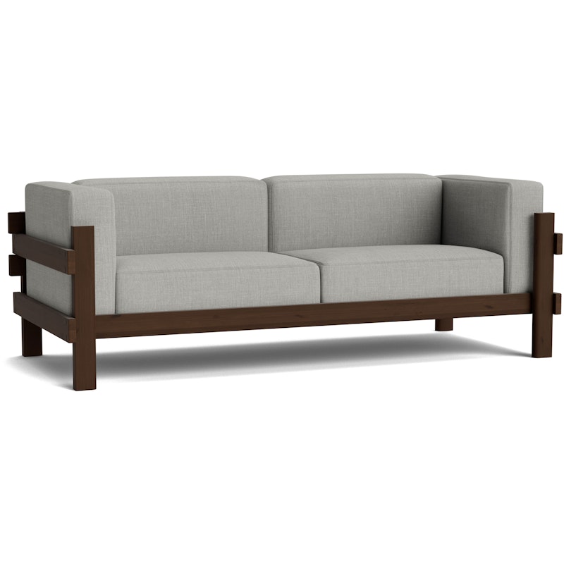 Kube 3-Sitzer-Sofa, Dunkelbraun / Remix 133