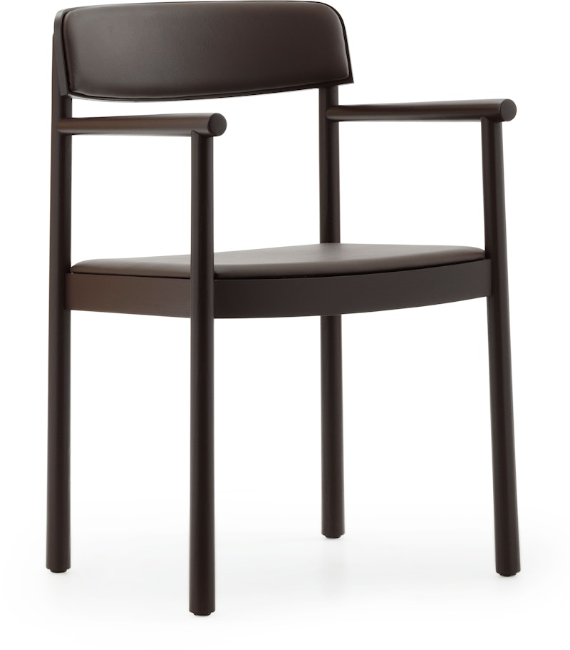 Timb Stuhl Mit Armlehne, Braun / Ultra Leather Chocolate