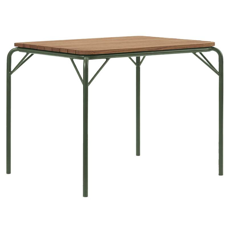 Vig Tisch 90x90 cm, Robinie / Dunkelgrün