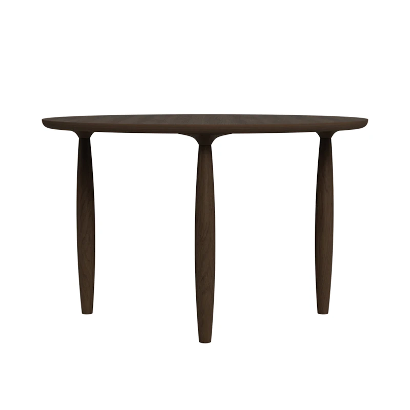 Oku Dining Table Ø120 cm, Dark Smoke