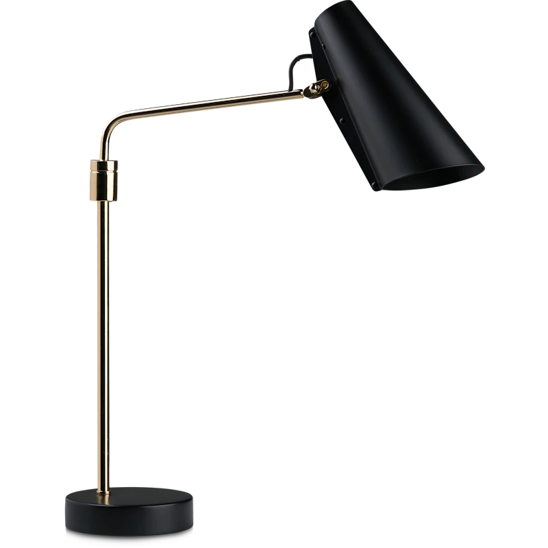 Birdy Swing Tischlampe, Schwarz / Messing