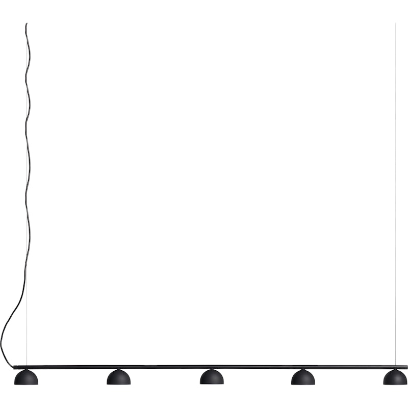 Blush Rail 5 Hängelampe, Schwarzmatt
