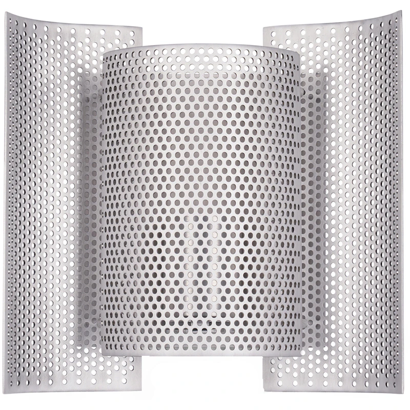 Butterfly Wandleuchte Perforiert, Gebürstet Aluminiumfarben