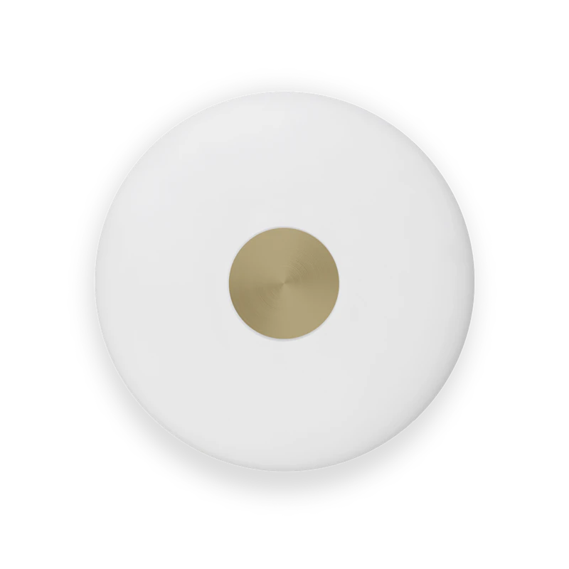 Glint Wall Lamp Large Opal White/Brass