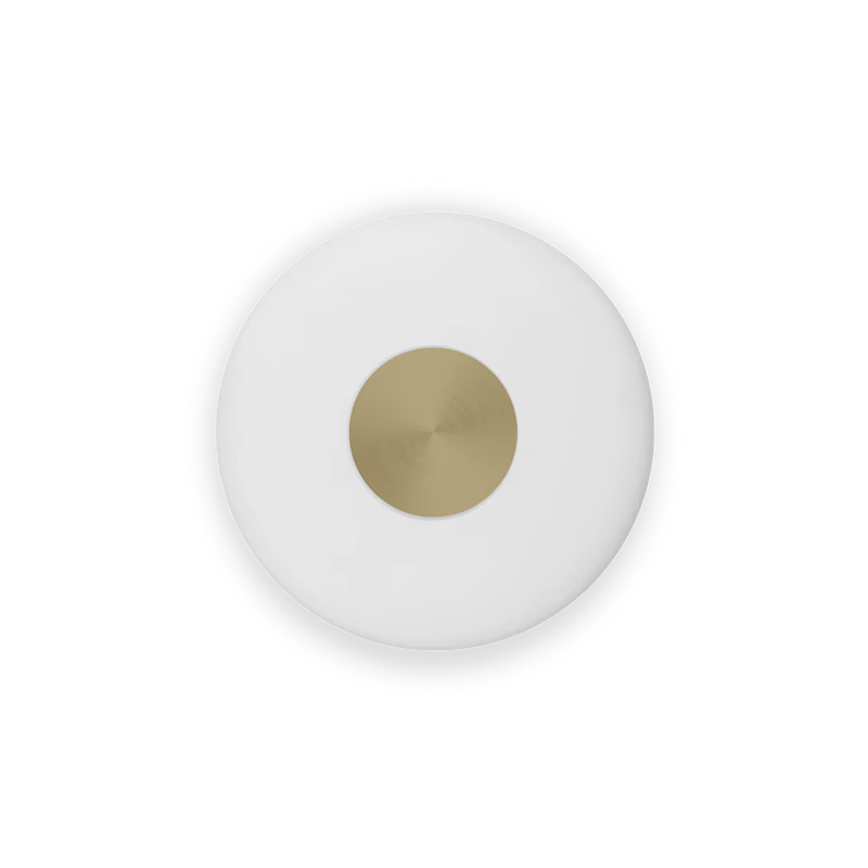 Glint Wall Lamp Small Opal White/Brass