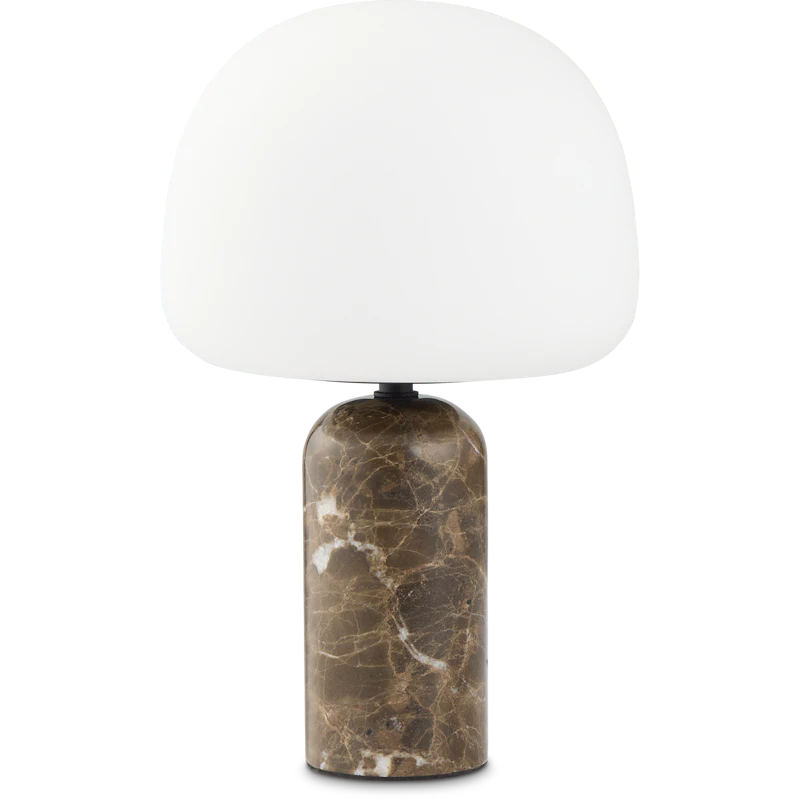 Kin Tischlampe Braun Marmor 33 cm