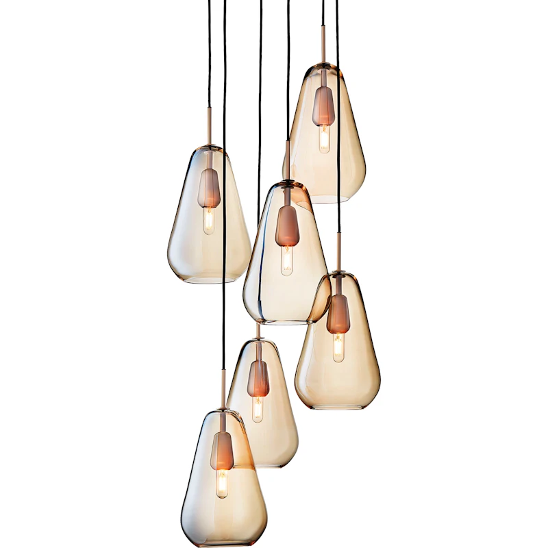 Anoli 6 Kronleuchter, Nordic Gold / Gold