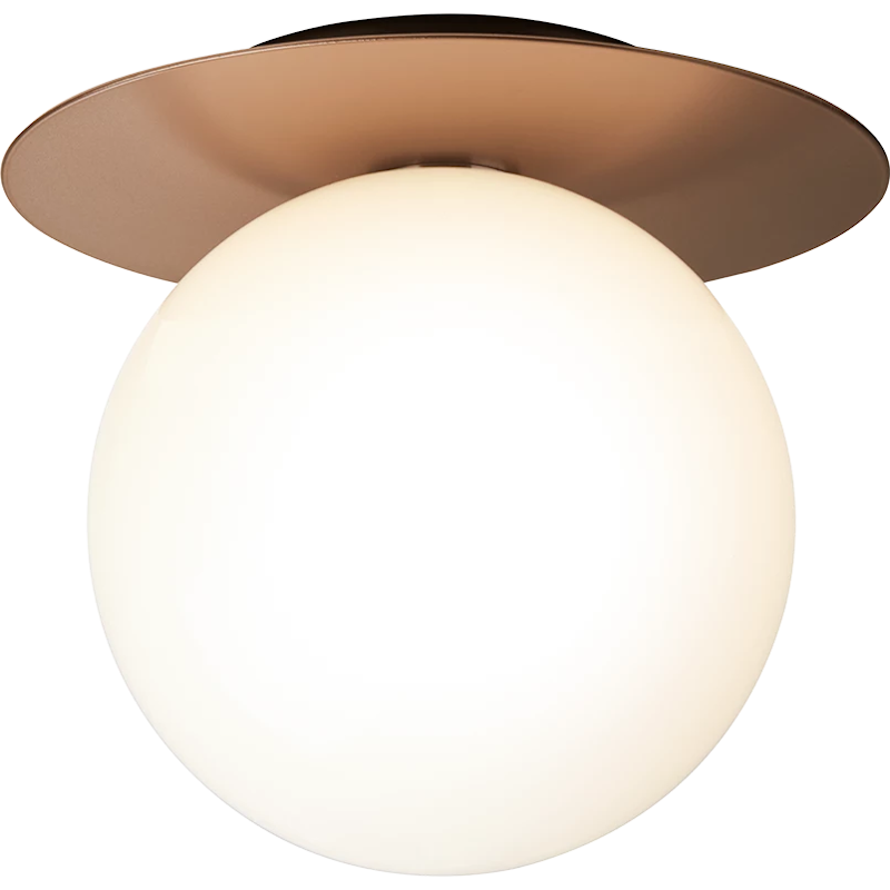 Liila 1 Wand- Und Deckenlampe 255 mm, Dunkelbronzefarben / Opal