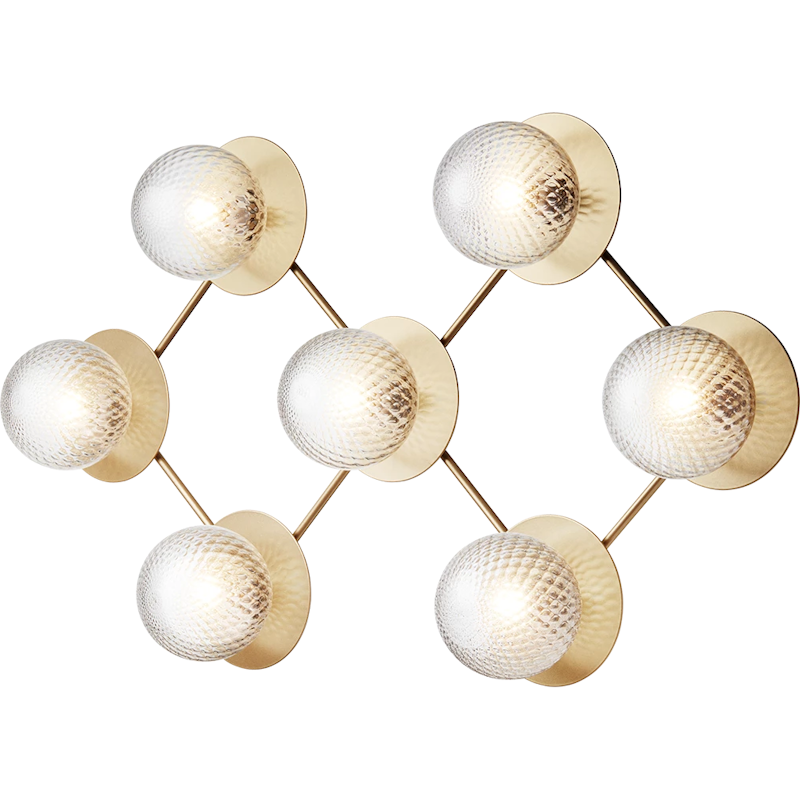 Liila 7 Wand- Und Deckenlampe, Nordic Gold / Transparent