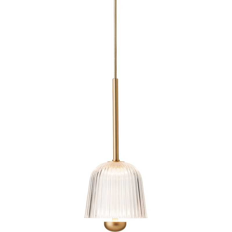 Asteea 1 Hängelampe, Satin Brass / Transparent
