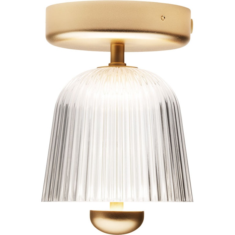 Asteea Deckenlampe, Satin Brass / Transparent