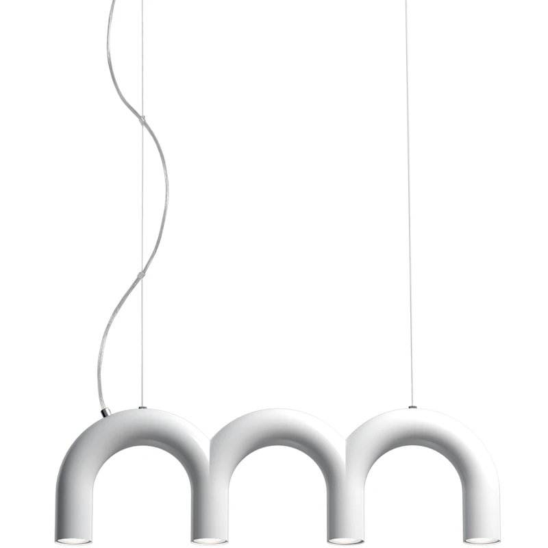 Arch Triplette Hängelampe, Weiß