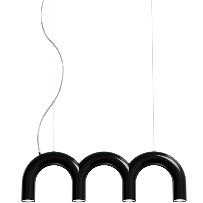 Arch Triplette Hängelampe, Schwarz