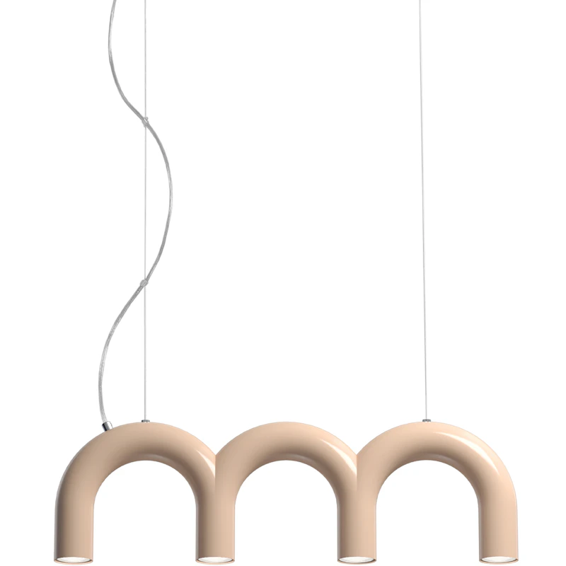 Arch Triplette Hängelampe, Nude