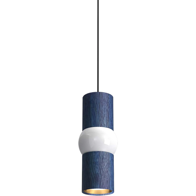 Lightbone Hängelampe Klein, Blau Eiche
