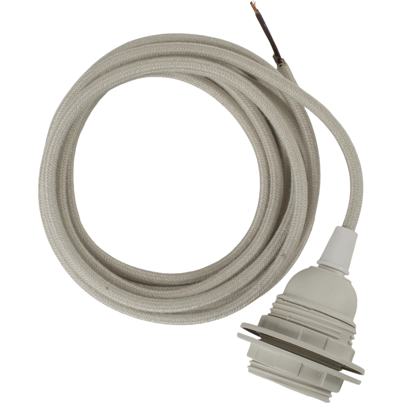 Textilkordel Mit Fassung, Altweiß