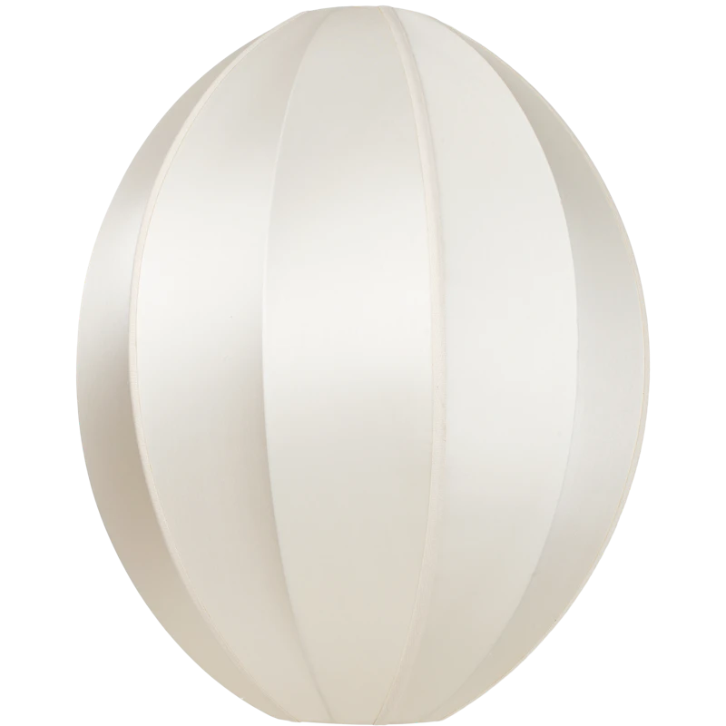 Indochina Lampenschirm Oval Groß, Altweiß