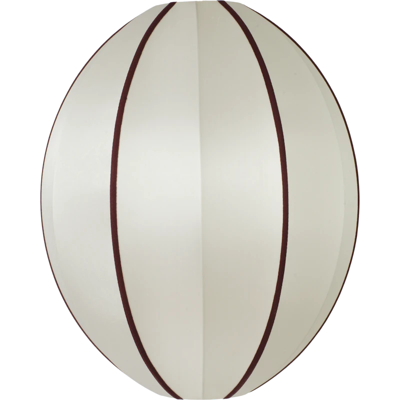 Indochina Lampenschirm Oval Groß, Off-White / Bordeaux