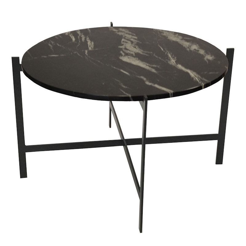 Deck Large Tisch, Marmor Schwarz/Schwarz
