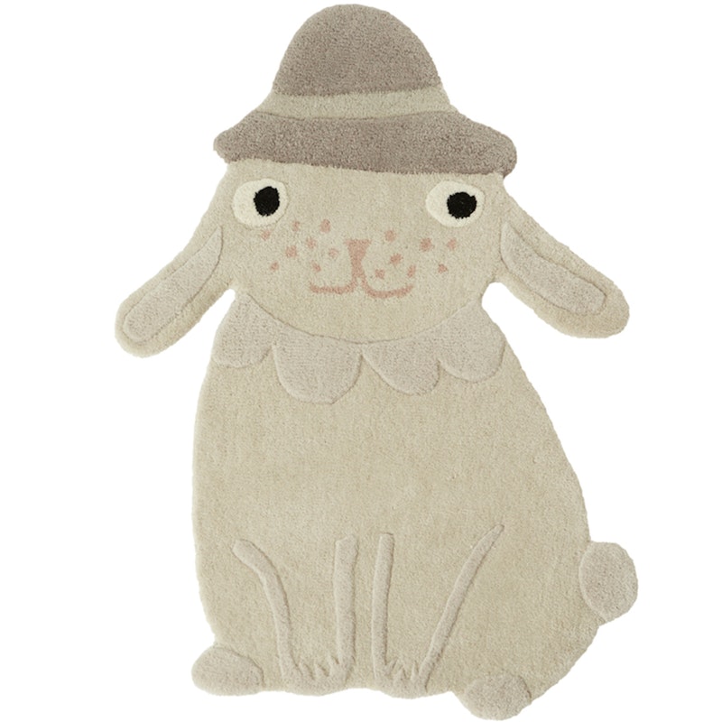 Hopsi Rabbit Teppich 76x100 cm, Off-white