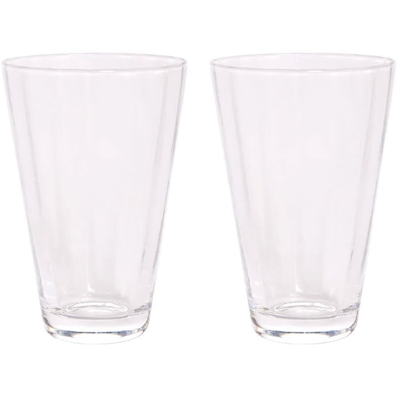 Yuka Groove Glas 2-er Set, Transparent