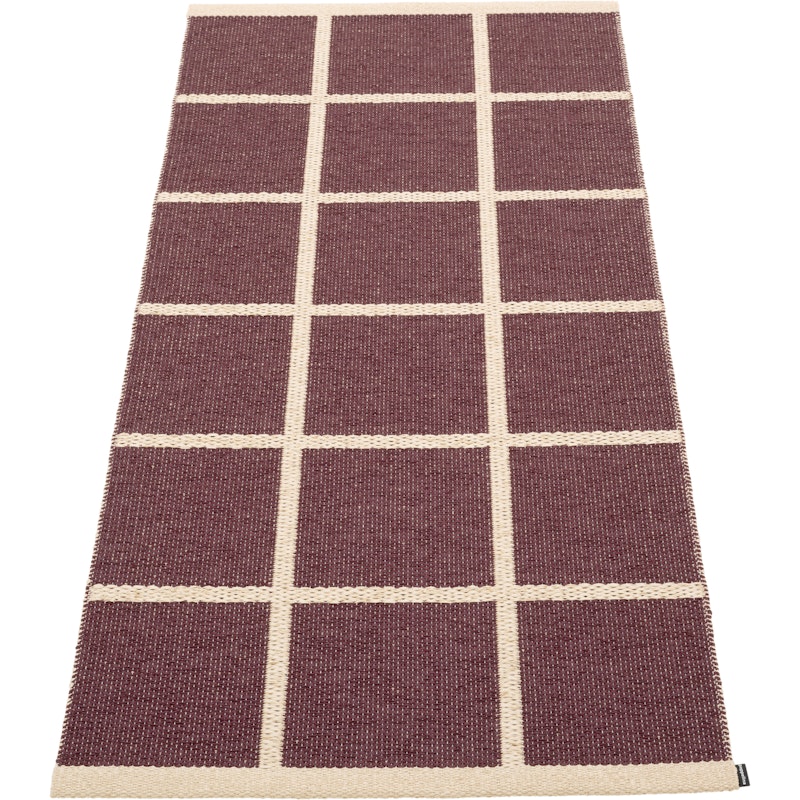 Criss Kunststoffmatte Burgundy / Cream, 70x150 cm
