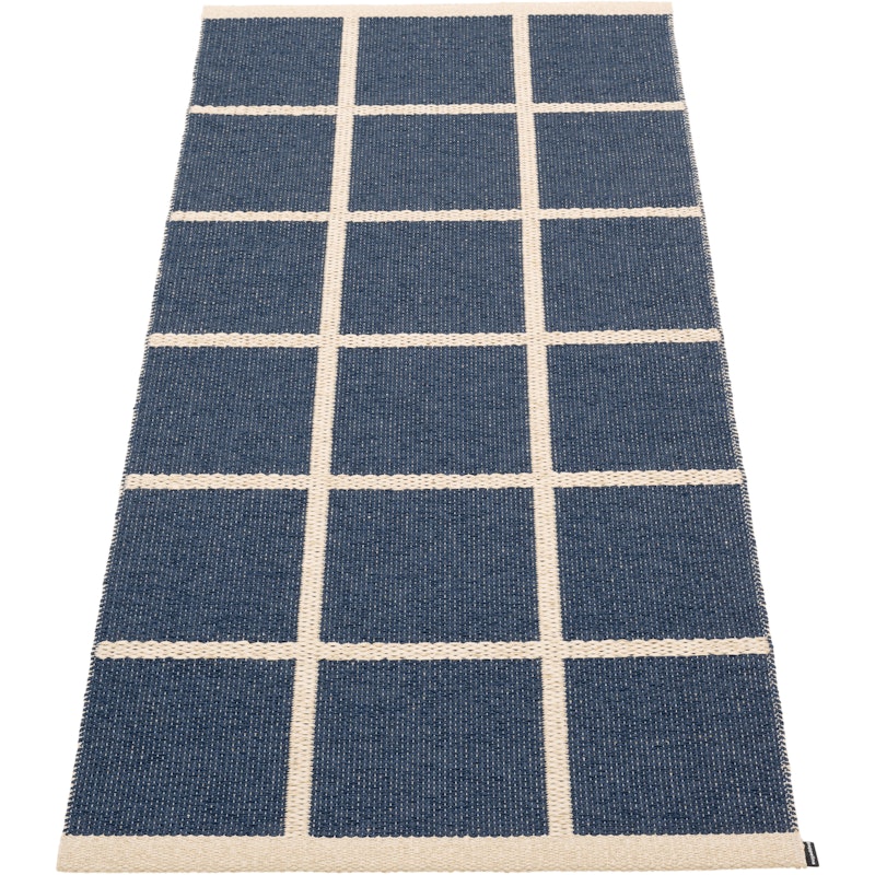 Criss Kunststoffmatte Dark Blue / Cream, 70x150 cm