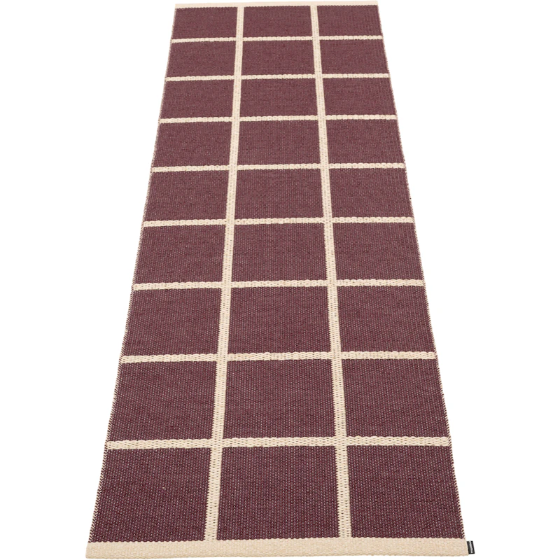 Criss Kunststoffmatte Burgundy / Cream, 70x225 cm