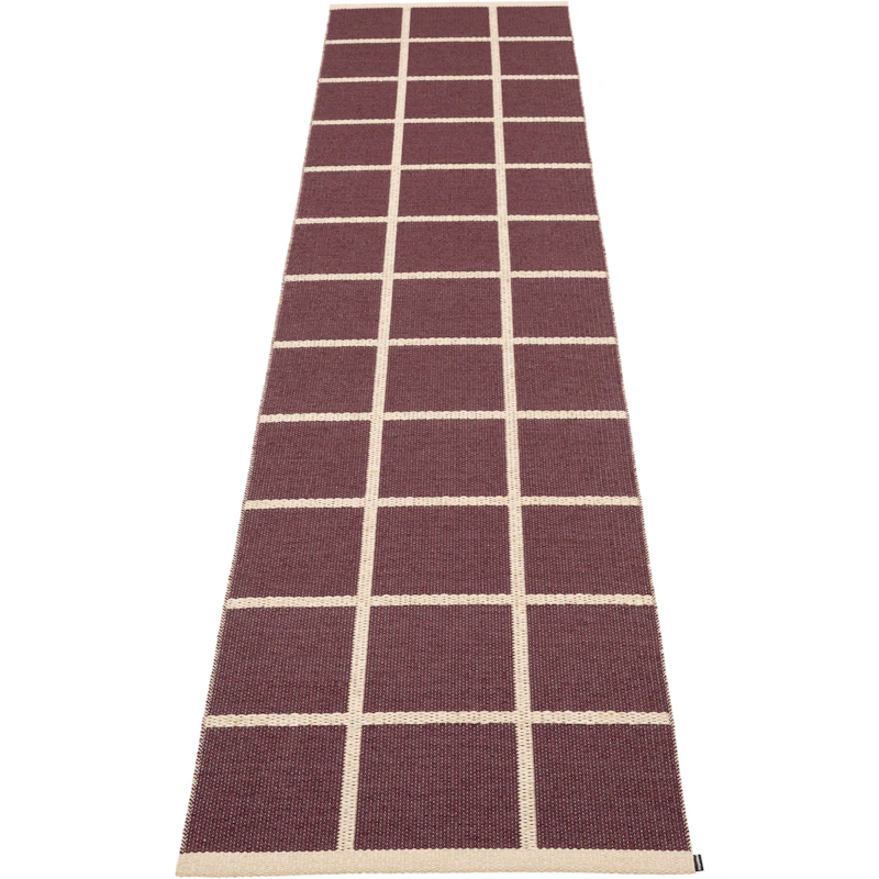 Criss Kunststoffmatte Burgundy / Cream, 70x300 cm