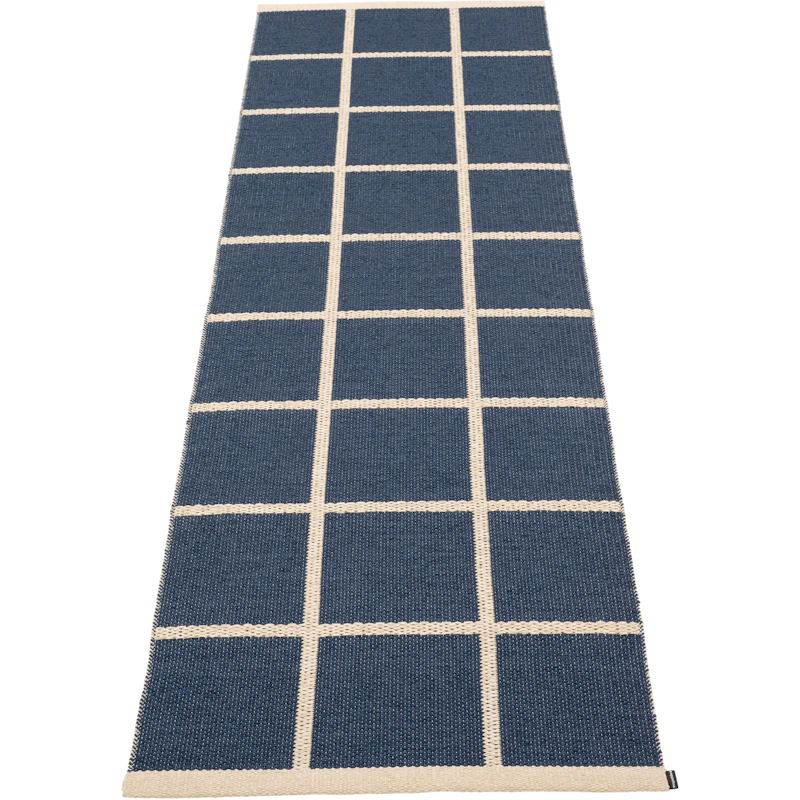 Criss Kunststoffmatte Dark Blue / Cream, 70x225 cm