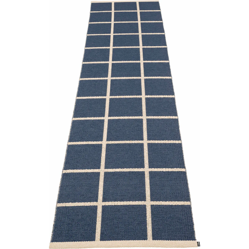 Criss Kunststoffmatte Dark Blue / Cream, 70x300 cm