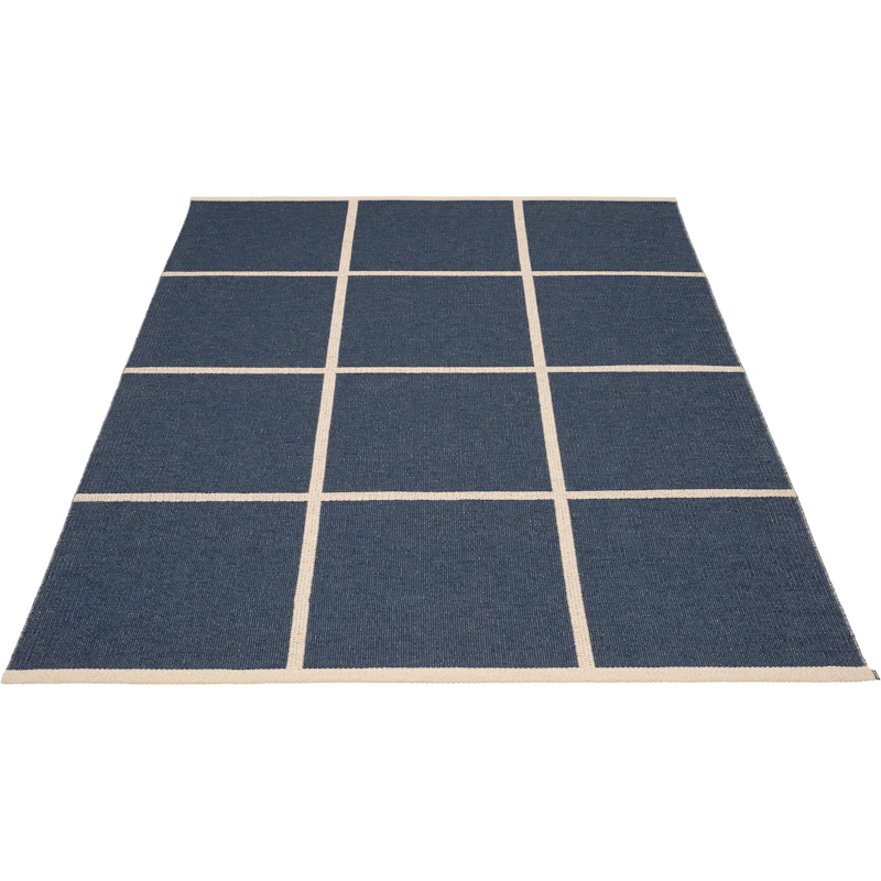 Criss Kunststoffmatte Dark Blue / Cream, 180x260 cm