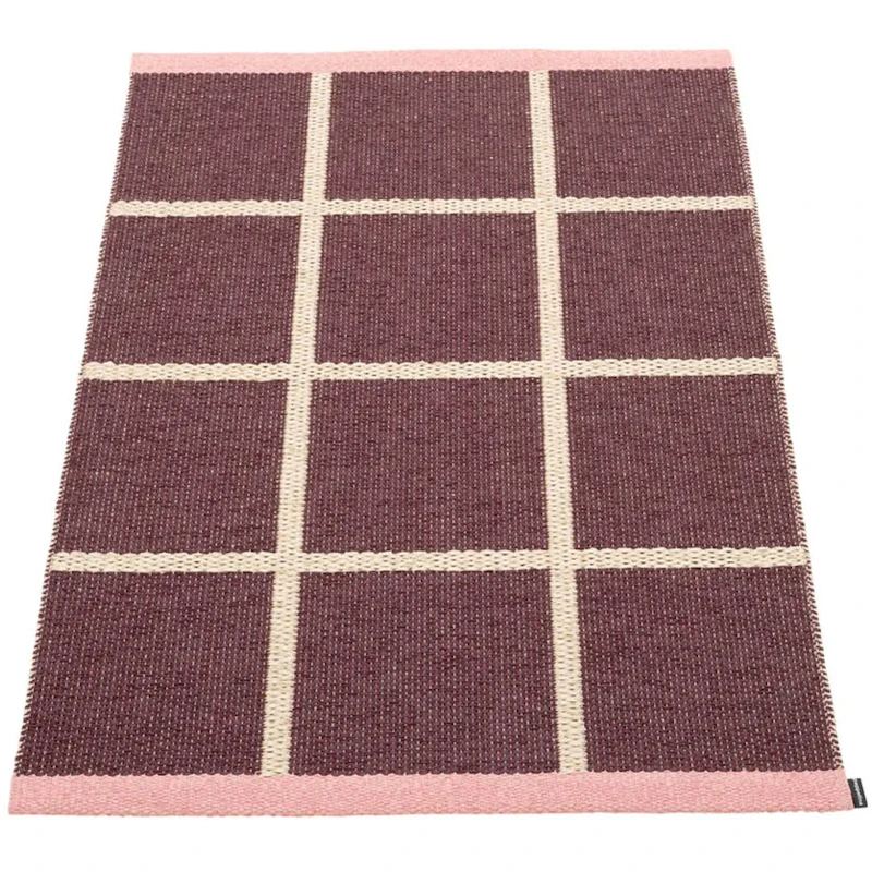 Criss Pop Kunststoffmatte 70x100 cm, Burgundy / Cream / Piglet