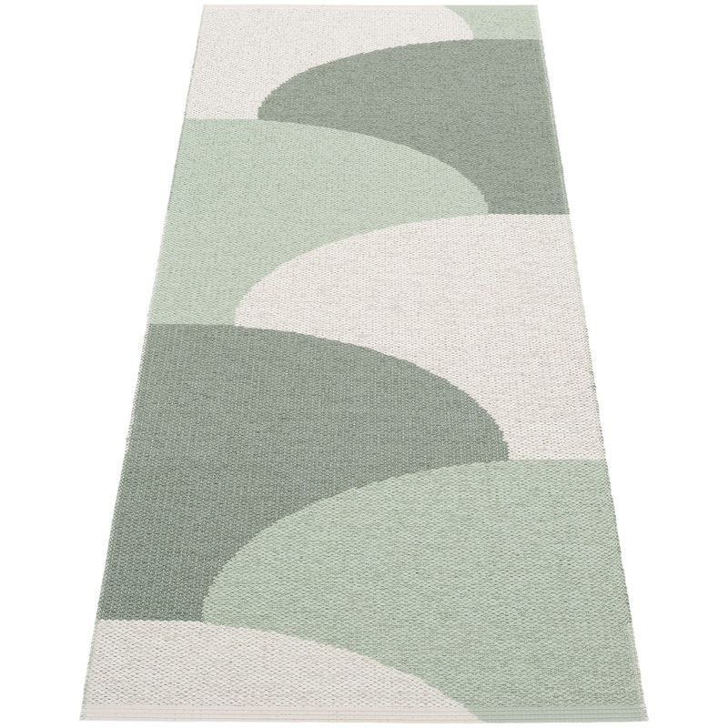 Hill Teppich 70x180 cm, Army / Misty Mint / Fossil Grey