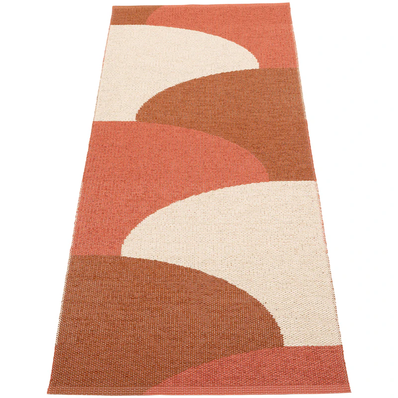 Hill Teppich 70x180 cm, Brick / Rust / Cream