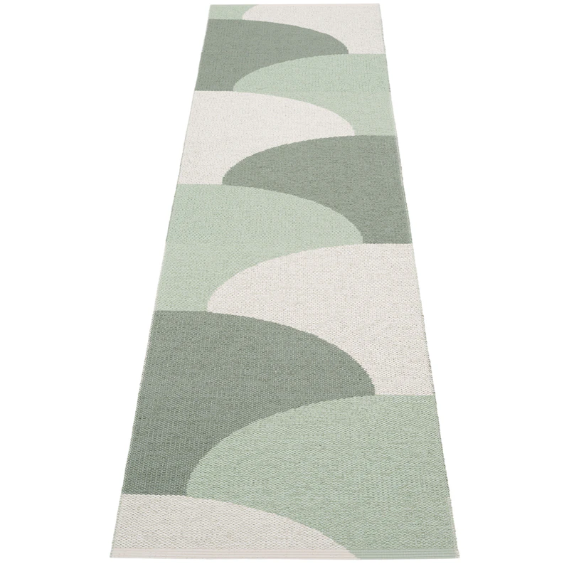 Hill Teppich 70x270 cm, Army / Misty Mint / Fossil Grey