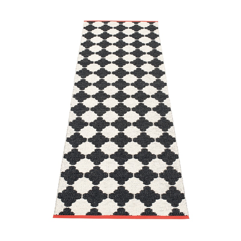 Marre Matte 70x150 cm, Black/Vanilla/Coral